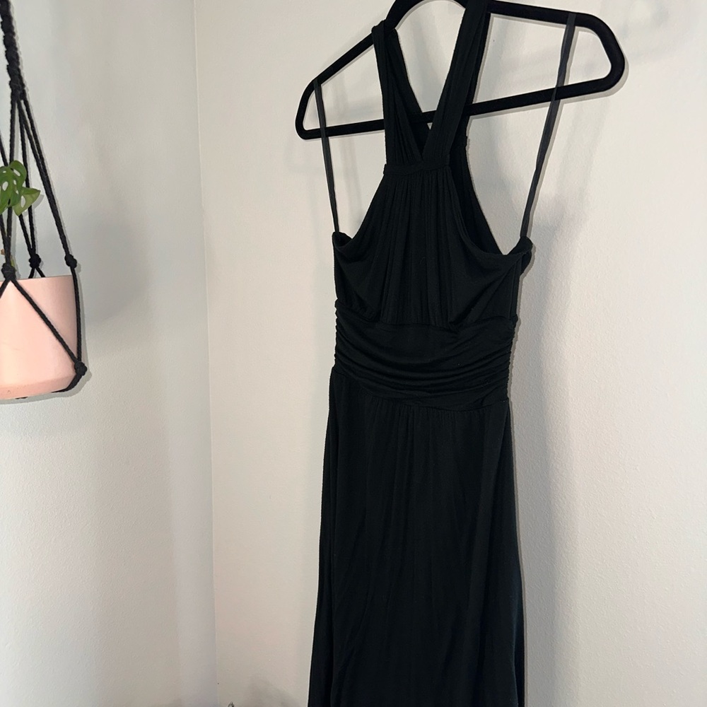 Elegant Black Halter Dress